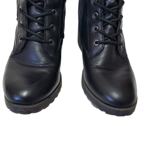 American Rag | Sloanie Lace Up Combat Boots with Animal Print Lining - Picture 6 of 12